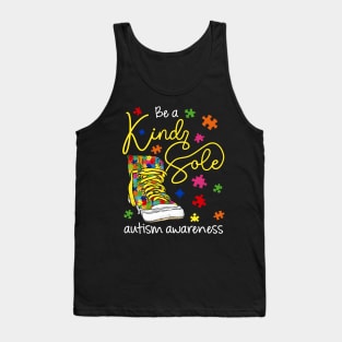 Be A Kind Sole Autism Awareness Puzzle Shoes Be Kind Tank Top